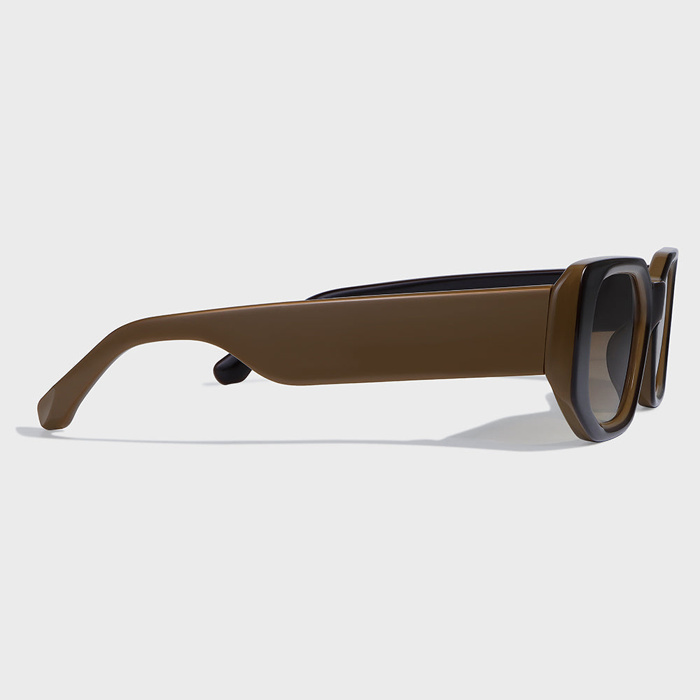 Unisex Rectangle Acetate Sunglasses with UV400 Protection