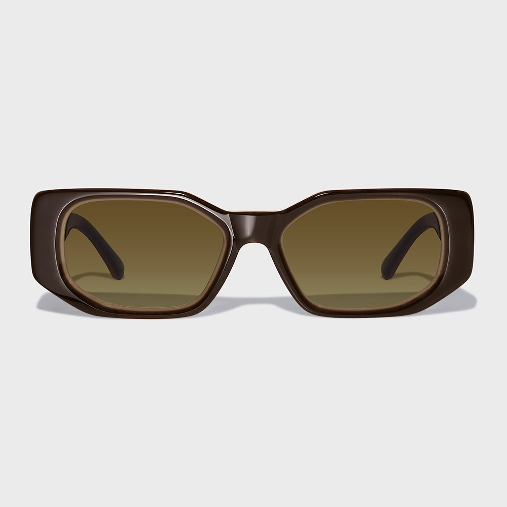 Unisex Rectangle Acetate Sunglasses with UV400 Protection